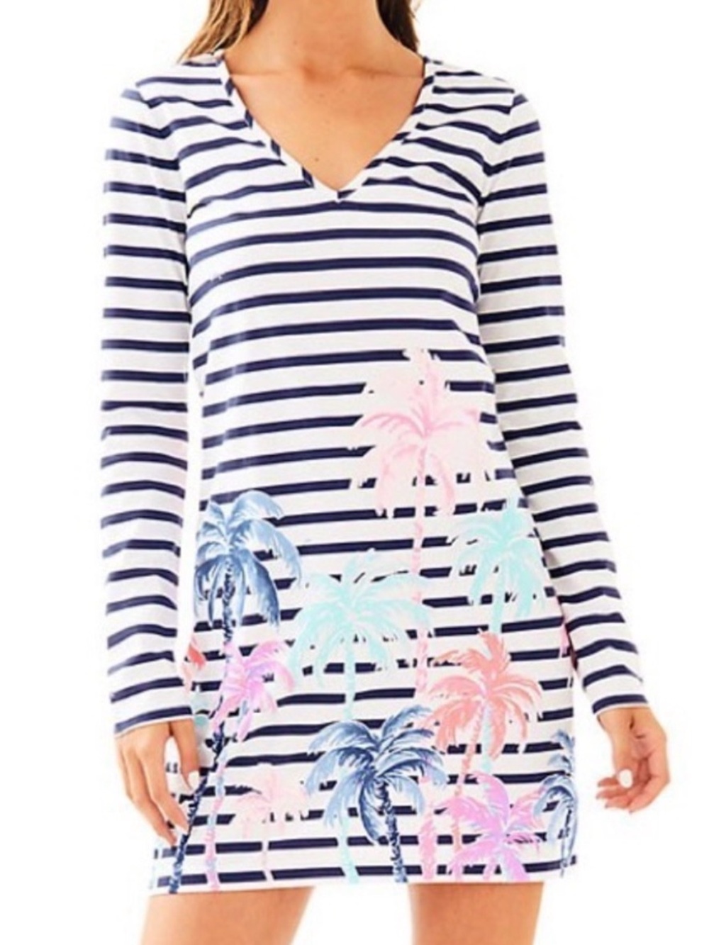 Lilly Pulitzer Beacon Dress - Desert Palm Stripe - Size Medium